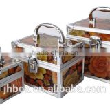 Hot selling Professional aluminum cosmetic case set makeup case boxJH-095ABC