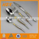 Hot Selling Stainless Steel 86pcs Gold Plated Cutlery