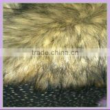 100% Acrylic long pile thick printing Jacquard racoon faux fur fabric for lady fashion cloth