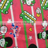 Colorful Hello Kitty Pattern Microfiber Peach Skin Fabric for Bedding thumbnail-2