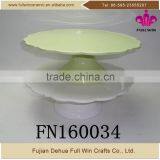 11 Inches Green Color Ceramic Cakestand Platter for Wedding Gifts