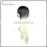 dark root white ombre wig synthetic hair Japanese high temperature fiber synthetic wig straight long wig