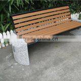 Park Bench With Recycled Plastic Wood Slats Garden Wooden Bench With Back thumbnail-4