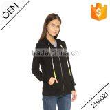 Guangdong Clothing Manufacturer Women Blank Zip up High Quality Wholesale Hoodies thumbnail-4
