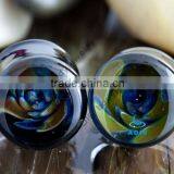 New Design Glass Ear Tunnel Body Jewelry Manufacturer thumbnail-1