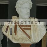 SKY-A4 white polished marble sculpture bust for famous figures