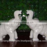Mini White Marble Elephant Stone Statue DSF-HS20 thumbnail-1