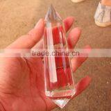 24 Sides Quartz Crystal Vogel Clear Wand Points thumbnail-2