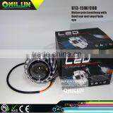 Factory Price 15W Devil Eyes Headlights for Motorcycle With Projector Lens