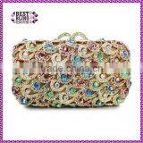 Latest Design Ladies Purse Hard Box Coloful Indian Bridal Clutch Purse Stone Party Bag (88161A-C) thumbnail-1