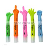 Customized Logo print Plastic Finger Pen,Promotional funny finger pen, plastic ball pen
