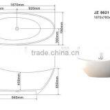 Popular Solid Surface Freestanding Massage Bathtub / Resin Stone Bath Tub Wholesaler Price thumbnail-3