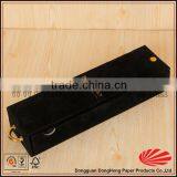 Black Flocking Necklace Gift Box/luxury Necklace Box With Stamped Logo