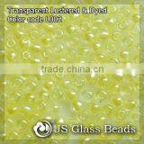 High Quality Fashion JS Glass Seed Beads - L002# Lustered Dyed Yellow Transparent Rocailles Beads For Garment & Jewelry thumbnail-1