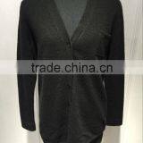 BGAX16106 100% Cashmere Sweater 12gg Long Sleeve Knitted Cardigan With Buttons