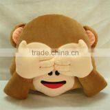 Wholesale Emoticon Plush Monkey Emoji Pillow
