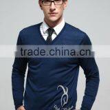 Classic V Neck Knitted Sweater For Man thumbnail-4