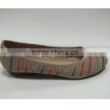 Weave PU korean flat shoes grey color comfortable