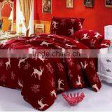 China Manufacturer Christmas Reindeer Printed Flannel Fleece Thermal Blanket thumbnail-1