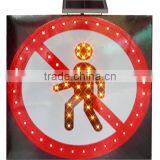 LED Solar NO Pedestrian Entry Traffic Signs thumbnail-5