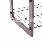Vivinature 12-pair Shoe Rack Black Steel Wire With Wood Frame thumbnail-6