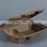 Biodegradable Sugarcane Bagasse 1000ml Food Container 9x6 Inch thumbnail-4