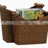 Wicker Magzine Baskets Holder thumbnail-1
