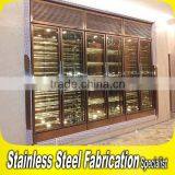 Custom Made KTV Bar Stainless Steel Wine Cabinet thumbnail-1