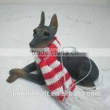 Mini Resin Doberman Dog Christmas Hanging Decoration thumbnail-2