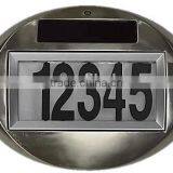 Stainless Steel OVAL Solar Address (House Number) Light thumbnail-1