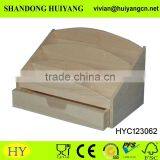Custom Unfinished Wholesale Wooden Desktop Organizer thumbnail-1