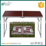 Outdoor adjustable height folding table and chairs for picnic, party, camping