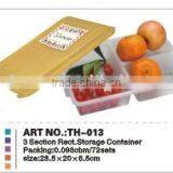 pp Food Container,pp Storage Box,3section Rect Food Container thumbnail-1