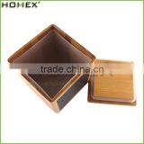 Bamboo Bread Bin Biscuits Tea Coffee Sugar Canister Jar Sets With Bamboo Wooden Lid/Homex_Factory thumbnail-2