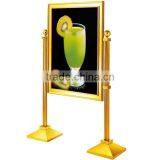 British Golden Frame Hotel Sign Stand/ Elegant Design Metal Advertising Board/ Height of Sign Stand Can be Adjustable P-13 thumbnail-1
