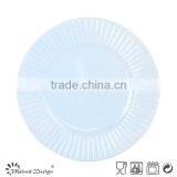 Embossed Solid Color Dinner Plate thumbnail-4