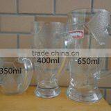 400ml Skull Heads Shape Glass Beer Mug With Handle thumbnail-1
