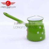 OEM Enamel Ceramic Coffee Jug Coffee Pot Coffee Warmer With Long Handle thumbnail-3
