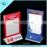 Customize Acrylic Wine Bottle Shaped Menu Display Stand thumbnail-6