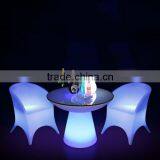Popular Fashionable Led Luminous Round Bar Table and Chairs Stool Sets thumbnail-2