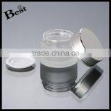 20g Frosted Glass Jars Metal Lids for Skin Care Cream OEM Logo thumbnail-2
