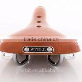 High Quality Cow Leather Bicycle Bike Saddle thumbnail-1