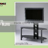 Living Room LCD Furniture Glass Movable Rotate TV Stand thumbnail-5