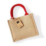 Promotional mini burlap wedding favor jute tote bags