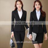 2016 Ladies Two Pieces Long Sleeve Blazer and Skirt Set Women Office Business Suit thumbnail-1