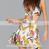 Sexy Summer Beach Print Crop Top and Skirt Wholesale Ladies Summer Beach Clothing thumbnail-2