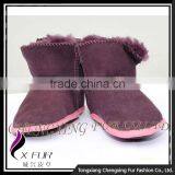 CX-SHOES-06C Genuine Sheared Sheep Skin Leather Funny Baby Shoes thumbnail-1