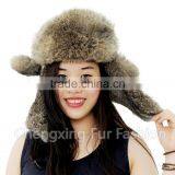 CX-C-241B Hot Selling Rabbit Fur Earmuff Trapper Fur Hat thumbnail-5