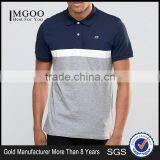 MGOO Cheap Price Custom Printing T-shirt Left Chest Printing Mens Polos Contrast Cotton Spandex Muscle Tops thumbnail-1