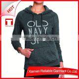 Wholesale Blank Gray Dress Sports Hoodies With Zipper thumbnail-1